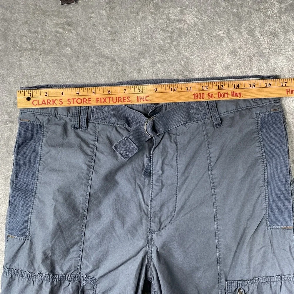 Vintage Gap Pants Mens Size 32x32 Blue Grey Y2K Paratrooper Skater Cargo Belted